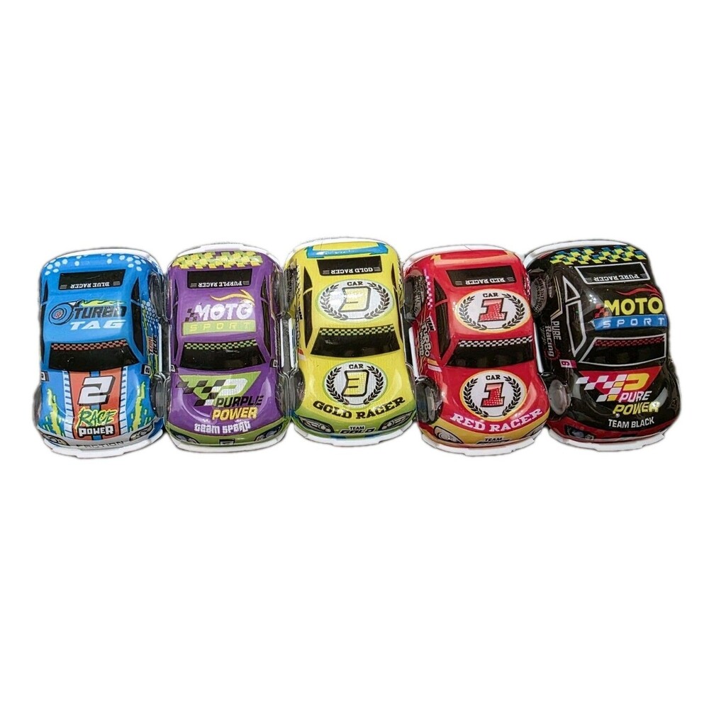 Speed Shotz Pull Back Race Car Lot of 5 Cars Toys Black Blue Red Purple Yellow